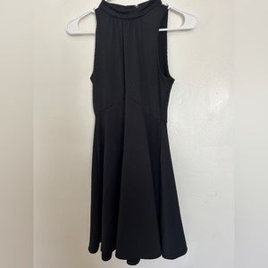 EUC Free People Black High Neck Skater Dress Size XS